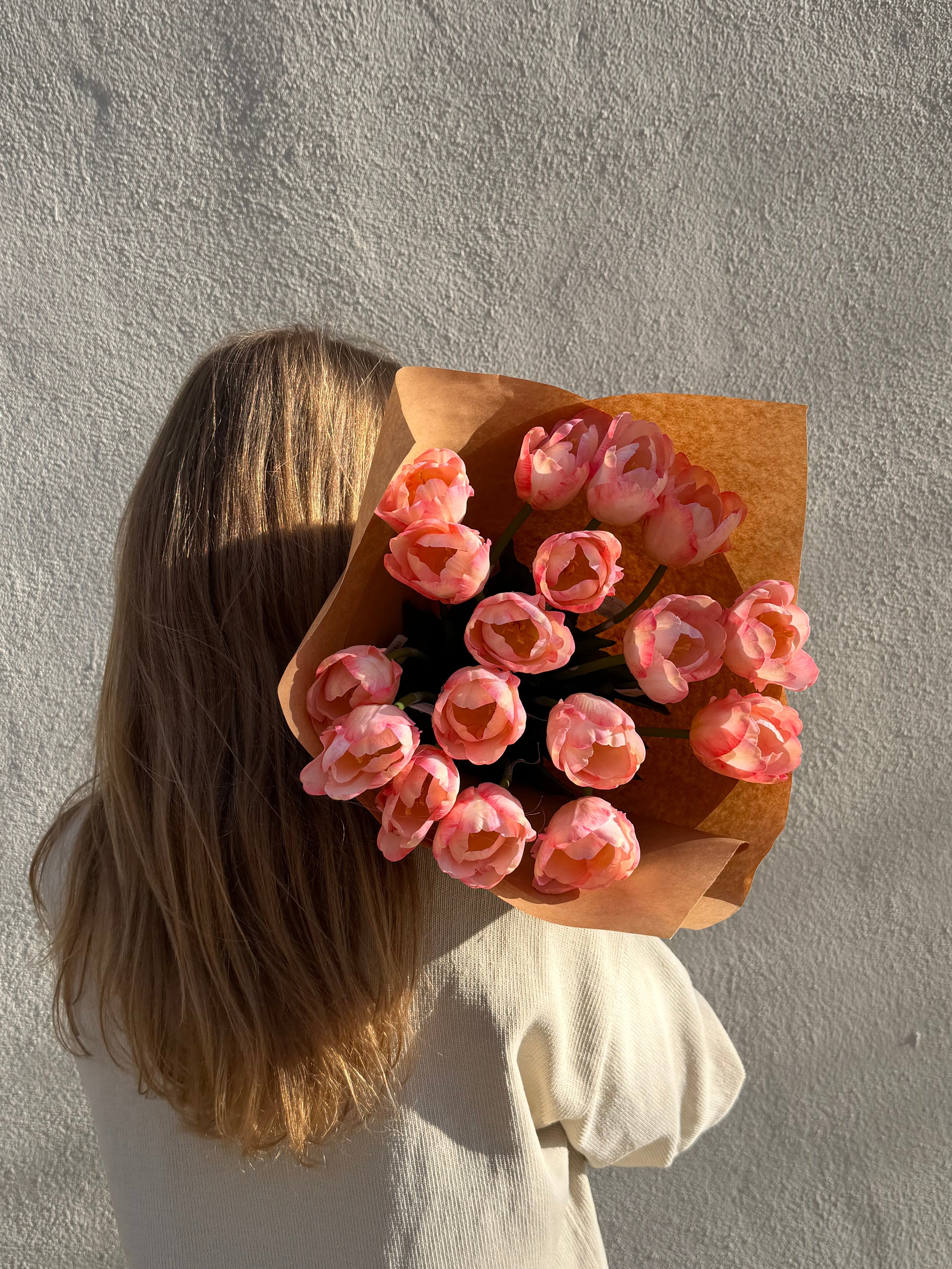 Tulpanbukett Stor - Persika