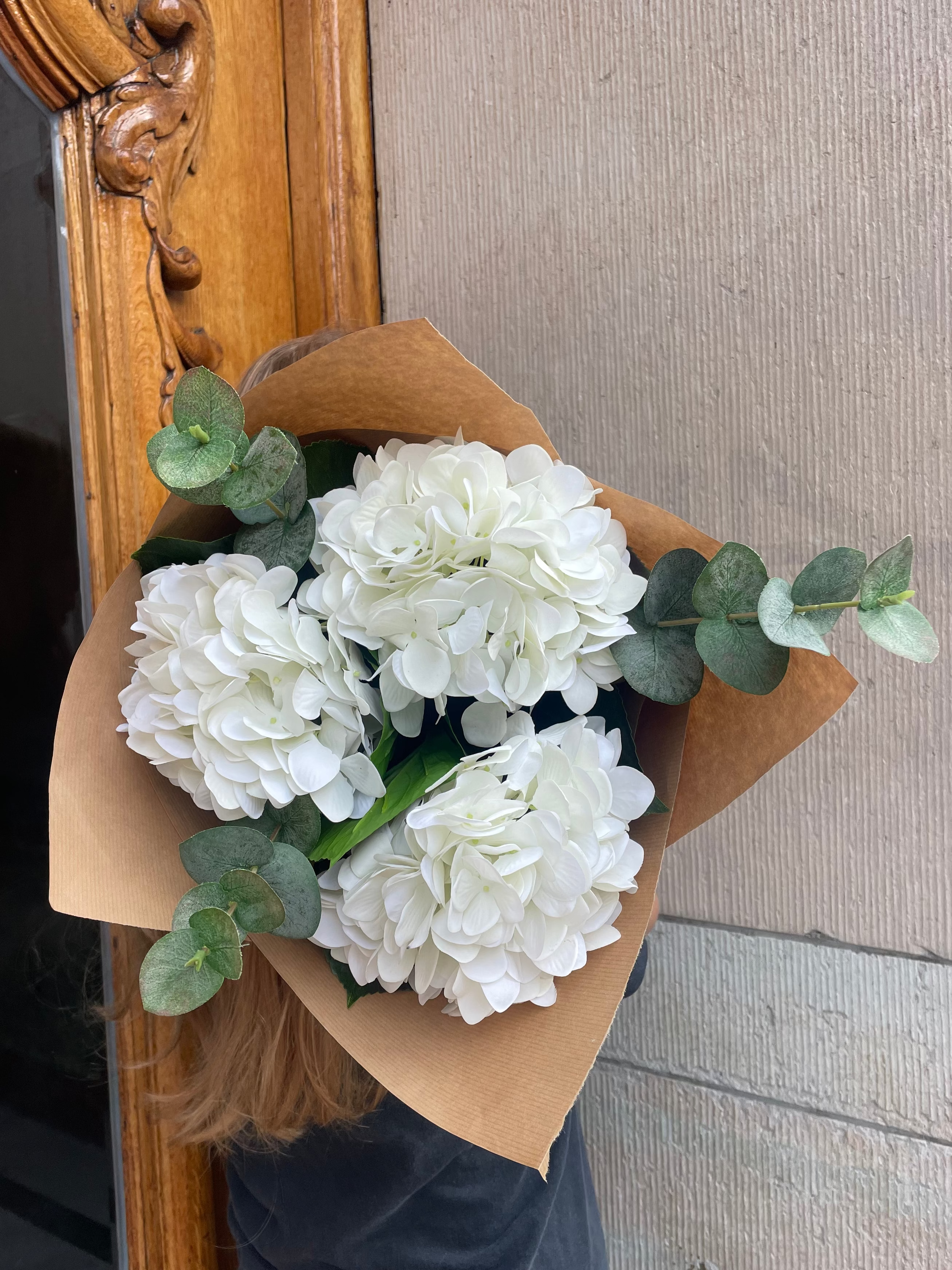 Hortensiabukett Liten - Vit