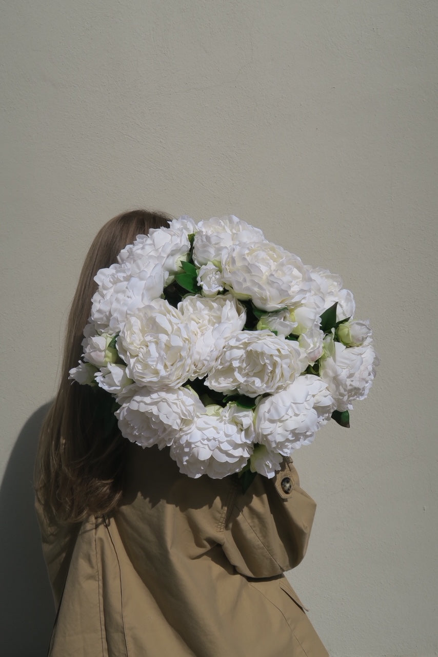 Peony 65 cm, White